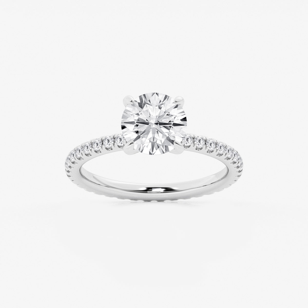 Evelyn - Eternity Side Stones Engagement Ring