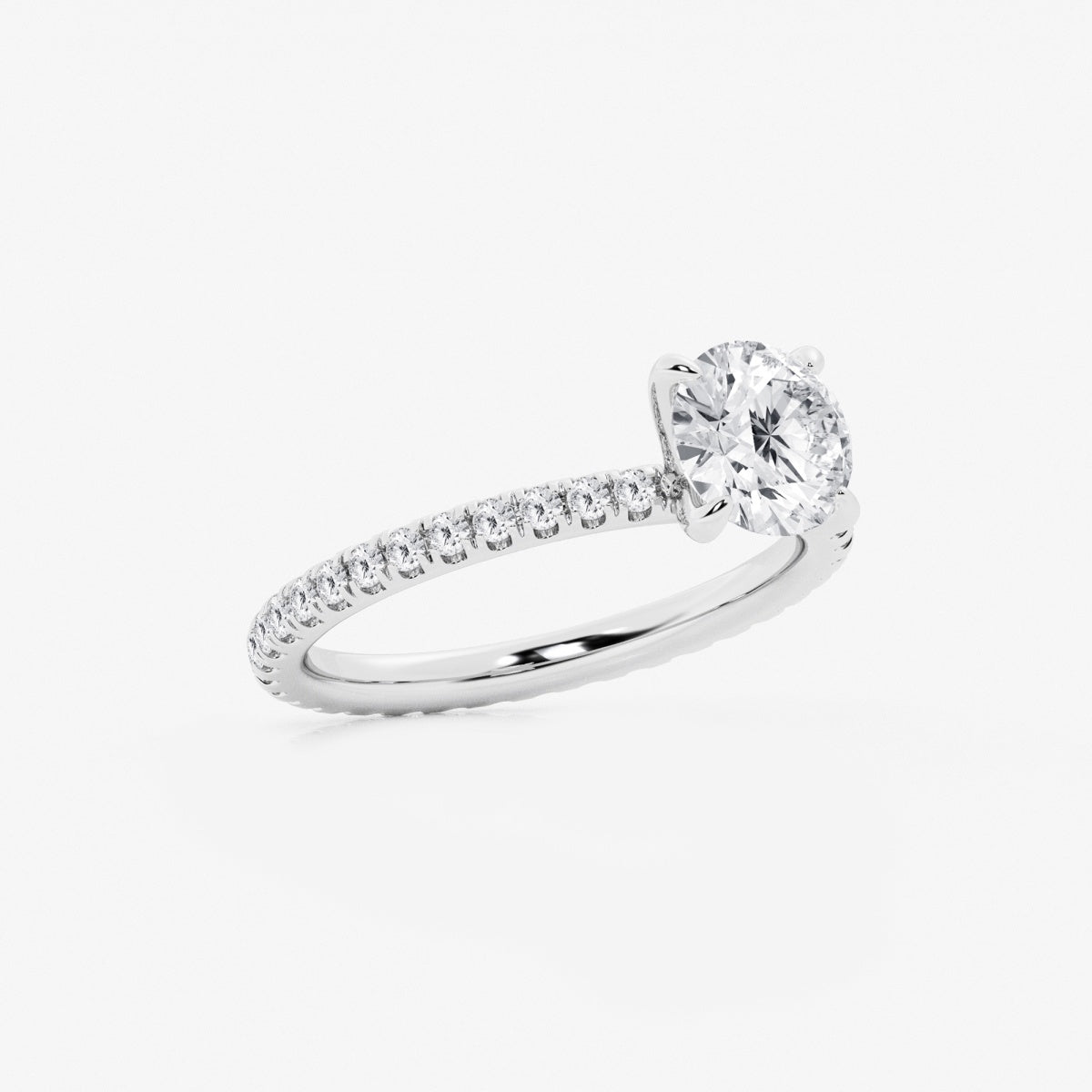 Evelyn - Eternity Side Stones Engagement Ring