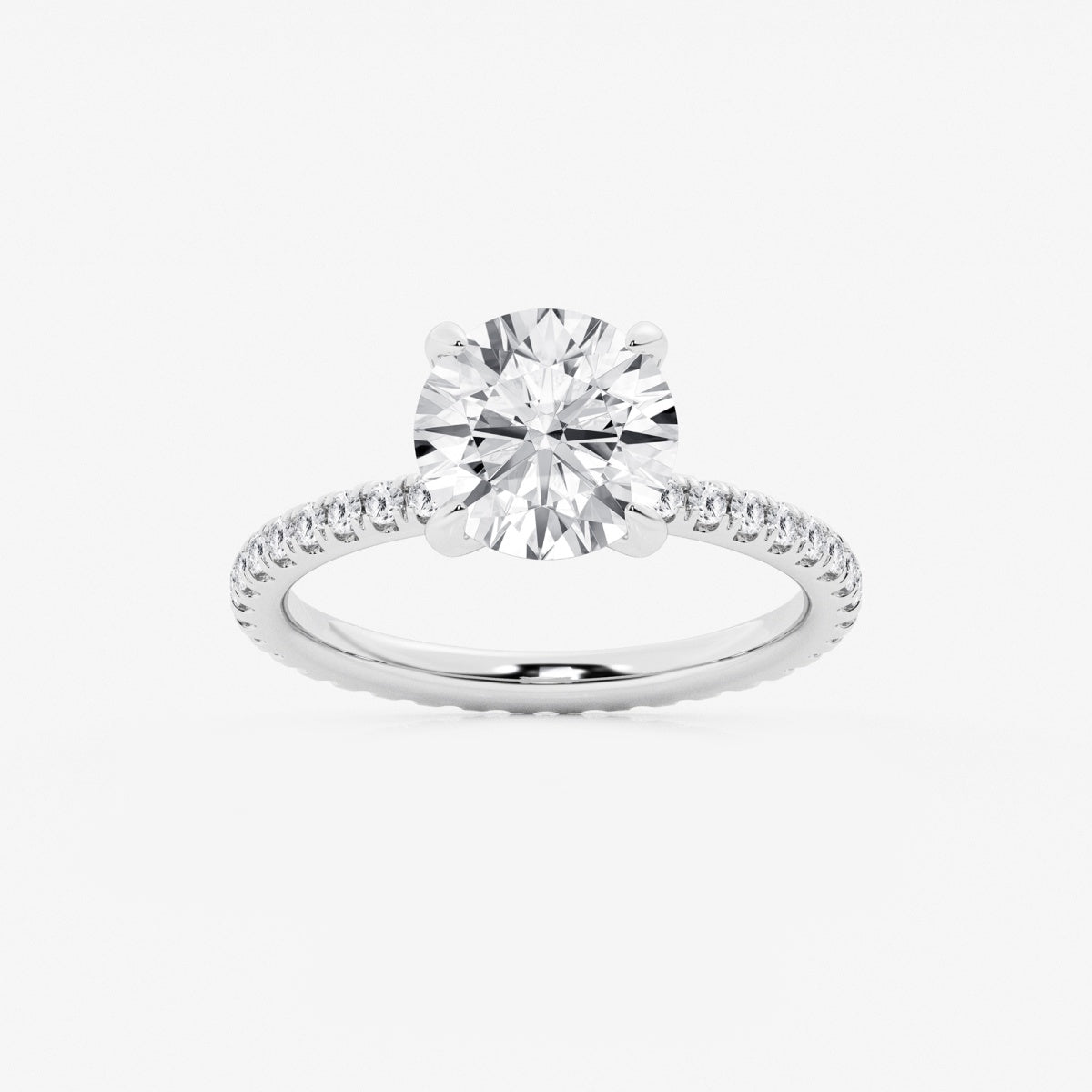 Evelyn - Eternity Side Stones Engagement Ring