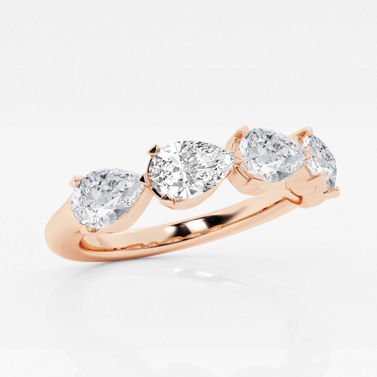 Genevieve - Floating Anniversary Design Wedding Ring