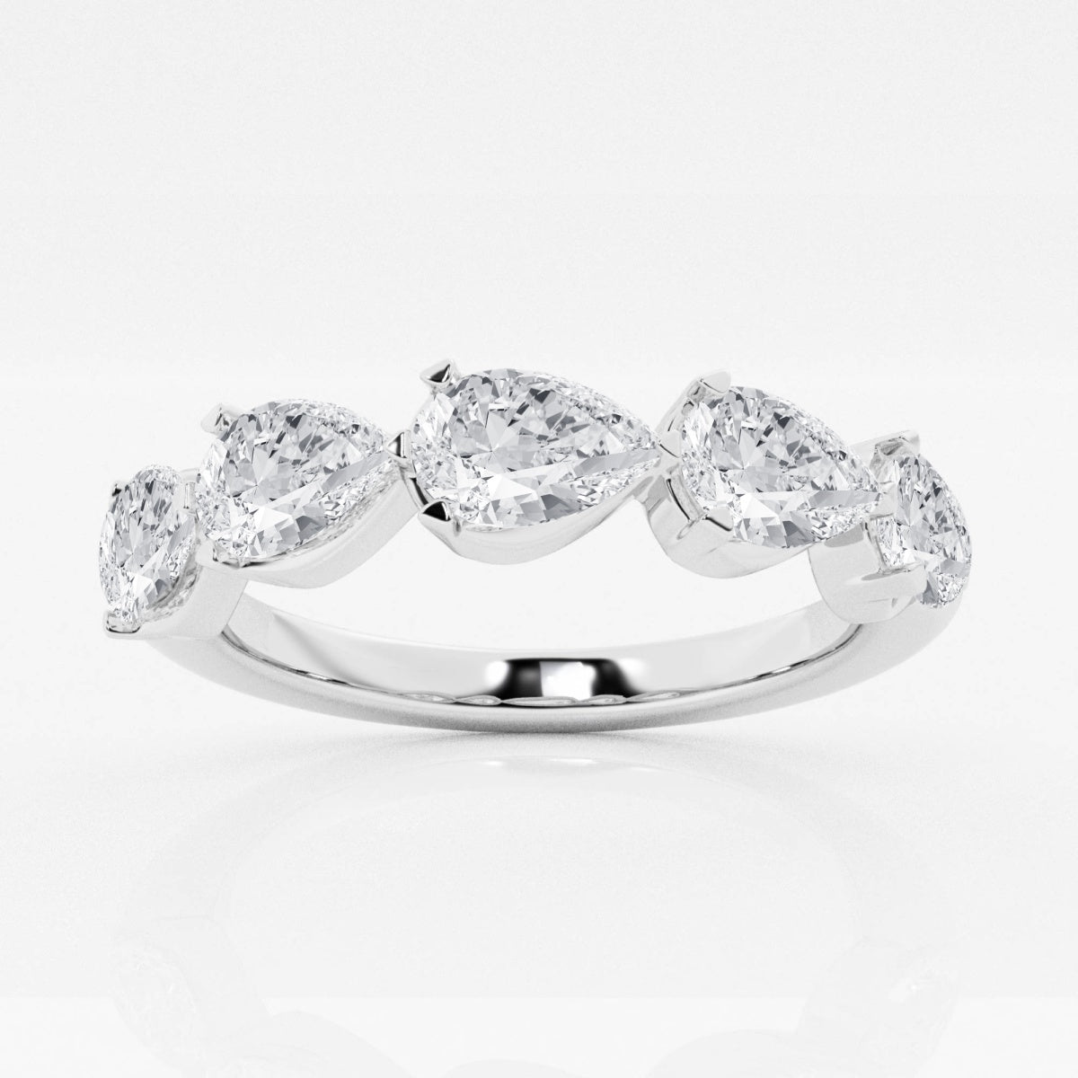 Genevieve - Floating Anniversary Design Wedding Ring