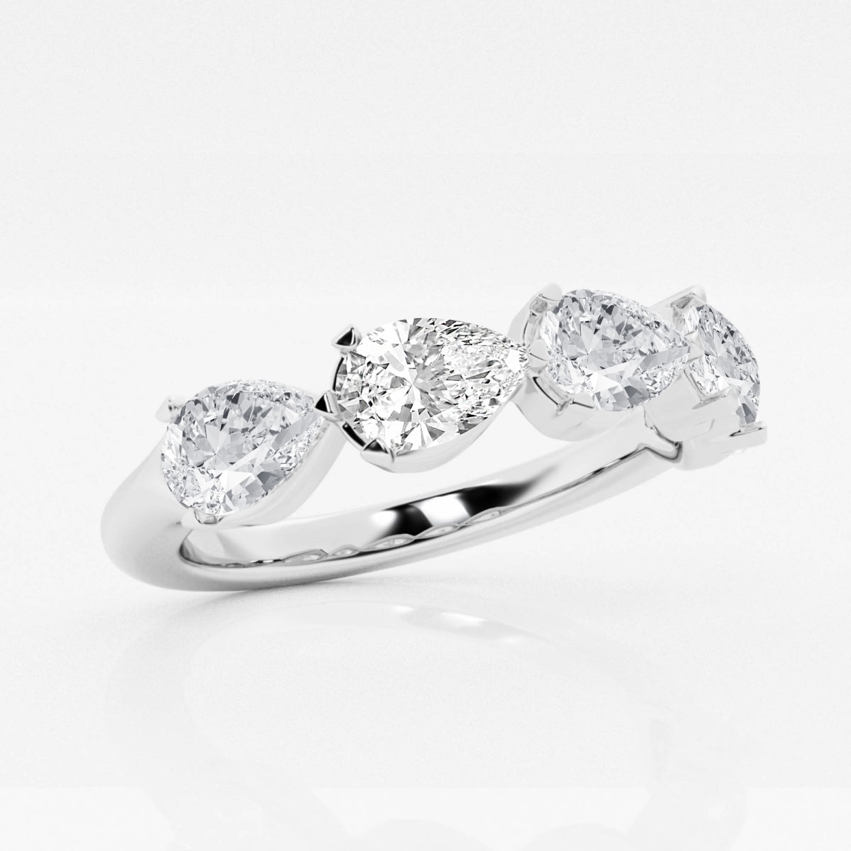 Genevieve - Floating Anniversary Design Wedding Ring