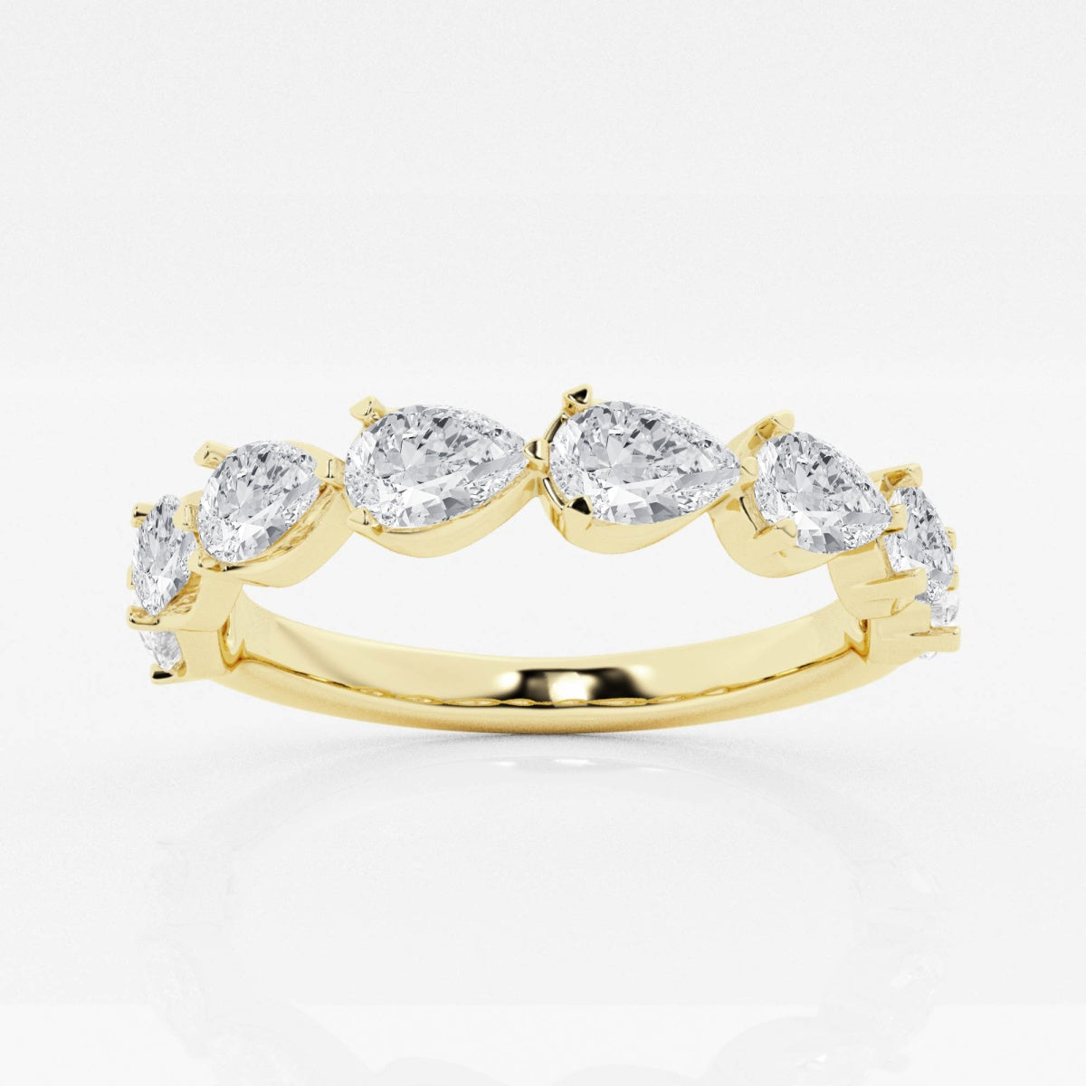 Genevieve - Floating Anniversary Design Wedding Ring