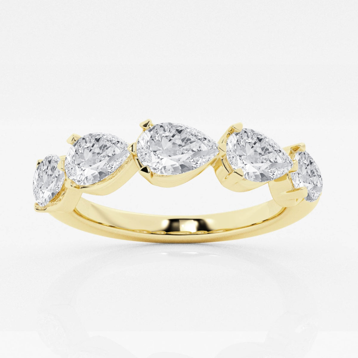 Genevieve - Floating Anniversary Design Wedding Ring