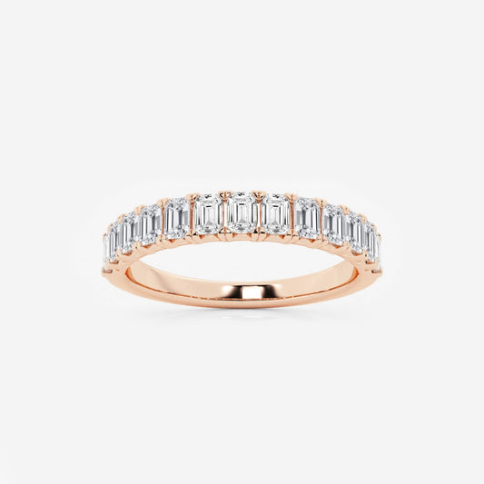 Harper - Radiant Emerald Band Wedding Ring