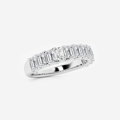 Harper - Radiant Emerald Band Wedding Ring