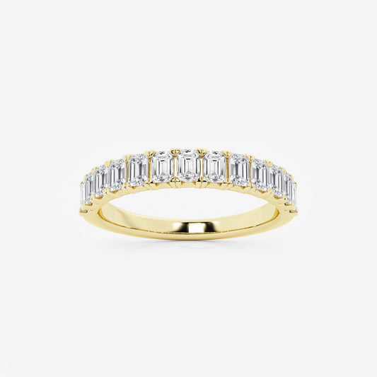 Harper - Radiant Emerald Band Wedding Ring