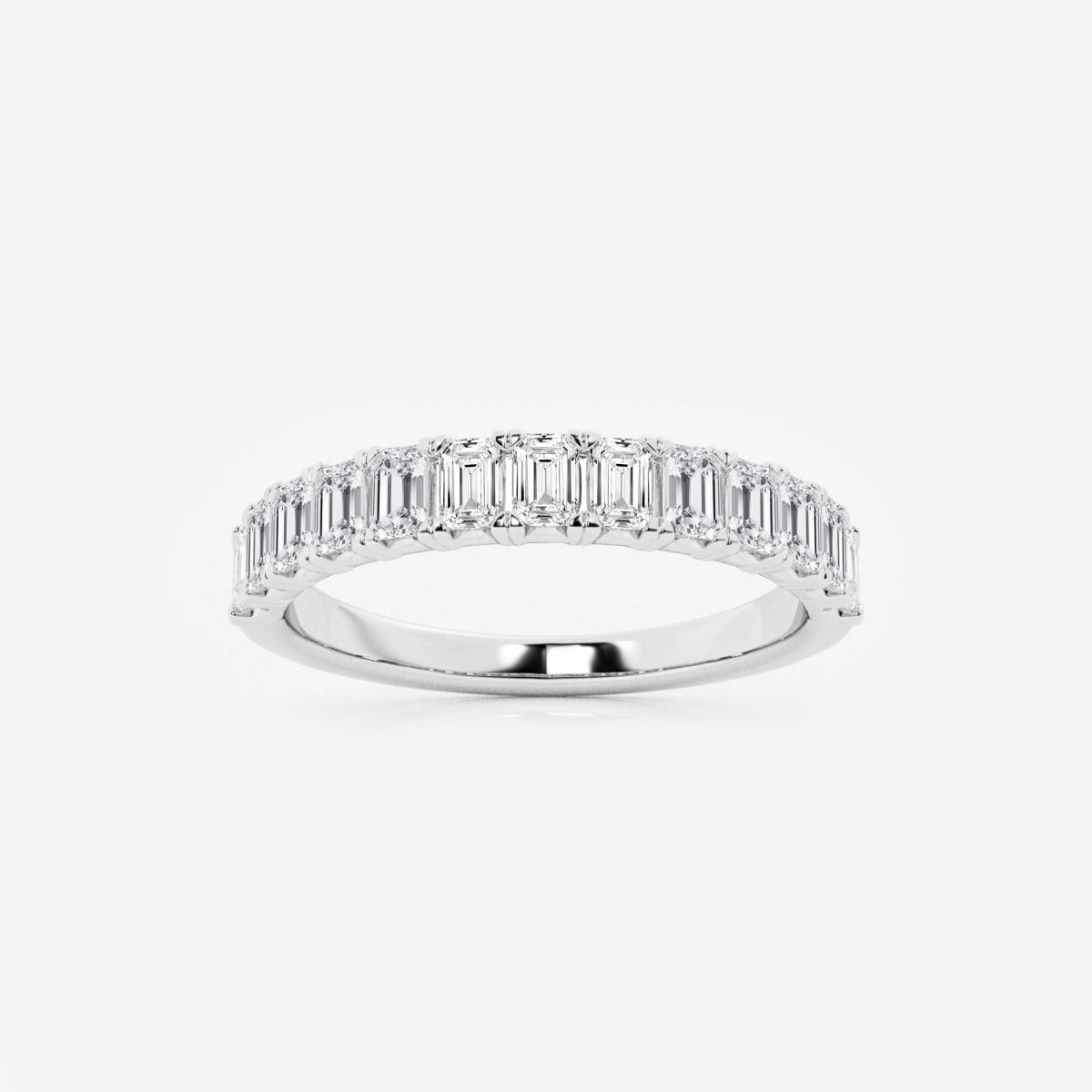 Harper - Radiant Emerald Band Wedding Ring