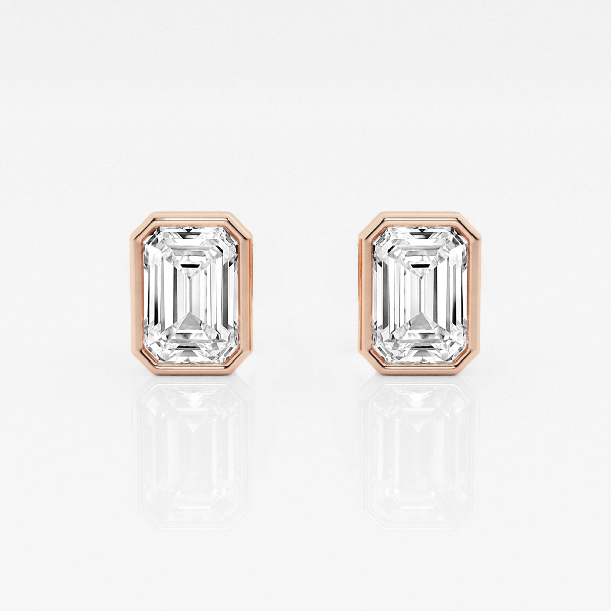 Isabella - Modern Bezel Setting Earrings