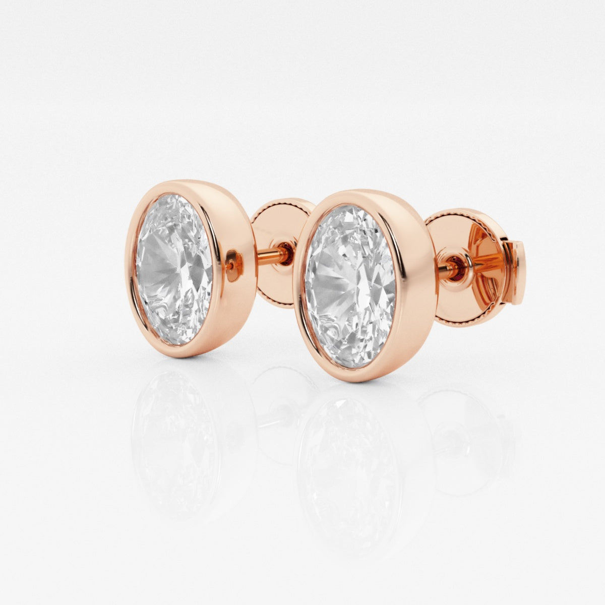 Isabella - Modern Bezel Setting Earrings