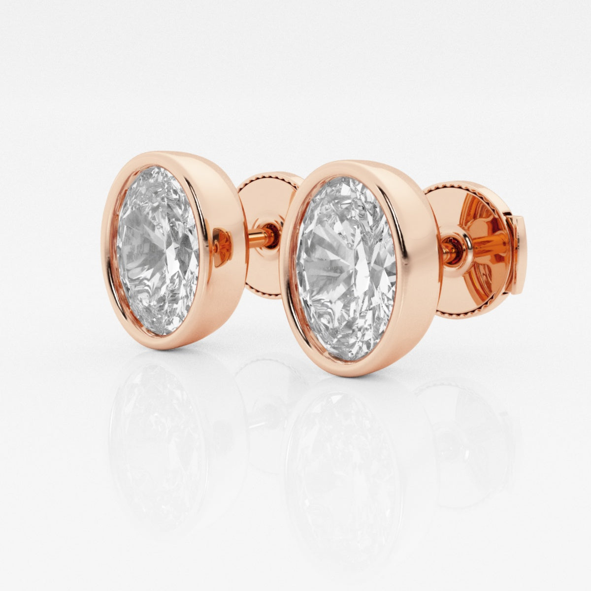 Isabella - Modern Bezel Setting Earrings