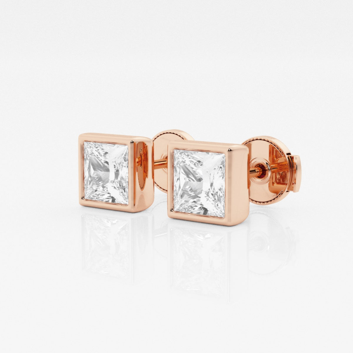 Isabella - Modern Bezel Setting Earrings