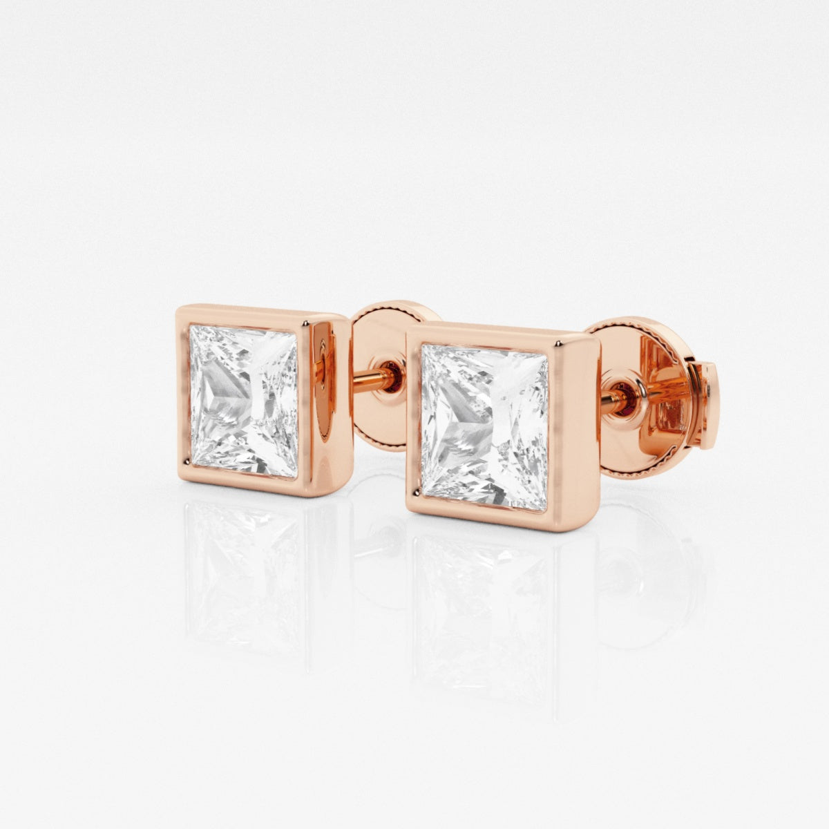 Isabella - Modern Bezel Setting Earrings