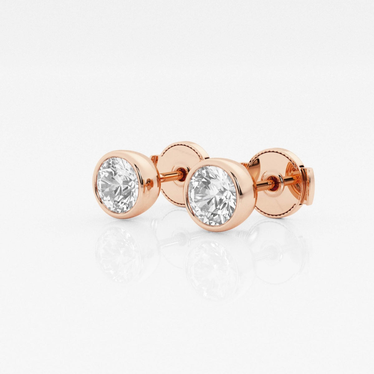 Isabella - Modern Bezel Setting Earrings