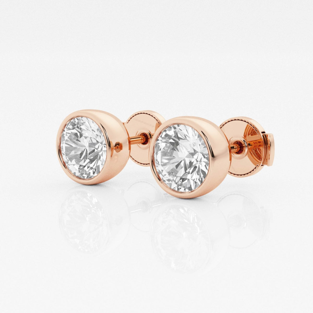 Isabella - Modern Bezel Setting Earrings