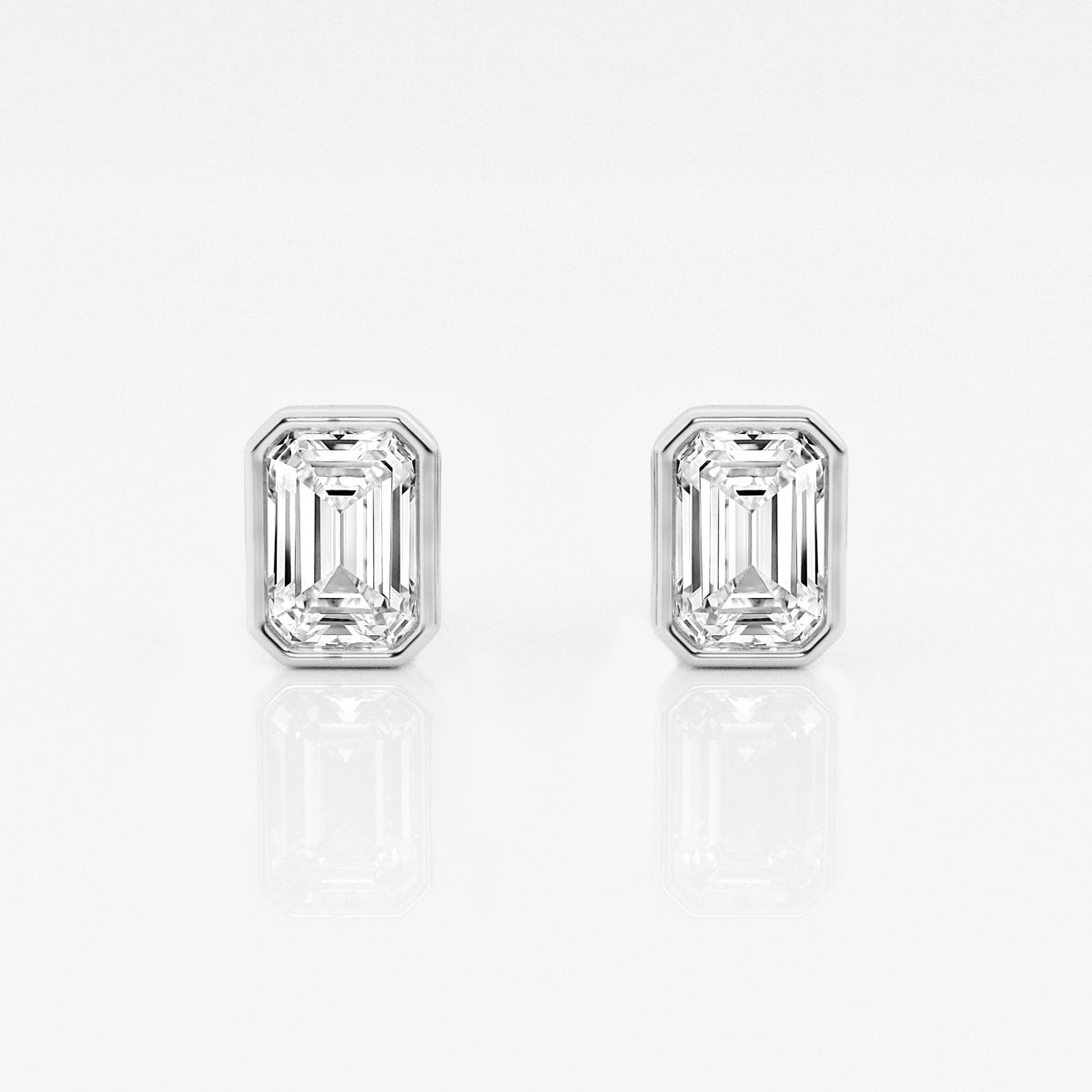 Isabella - Modern Bezel Setting Earrings