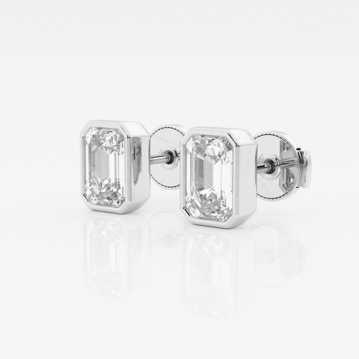 Isabella - Modern Bezel Setting Earrings