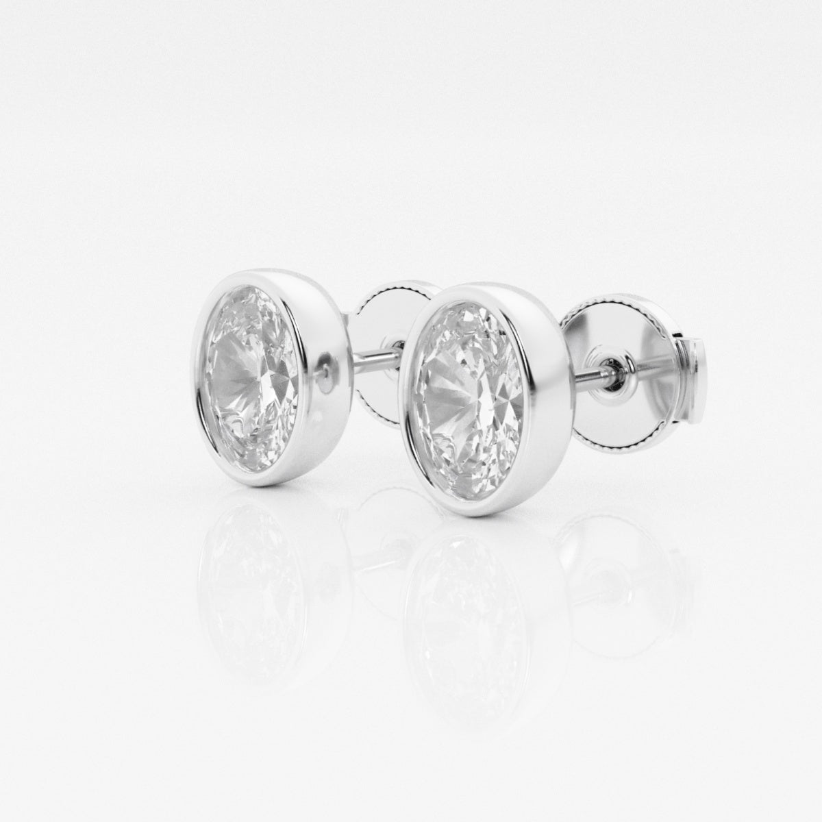 Isabella - Modern Bezel Setting Earrings