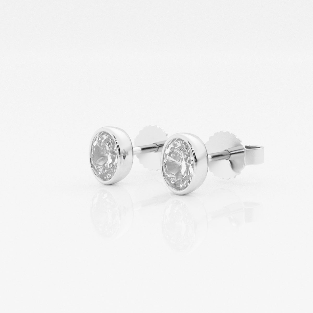 Isabella - Modern Bezel Setting Earrings