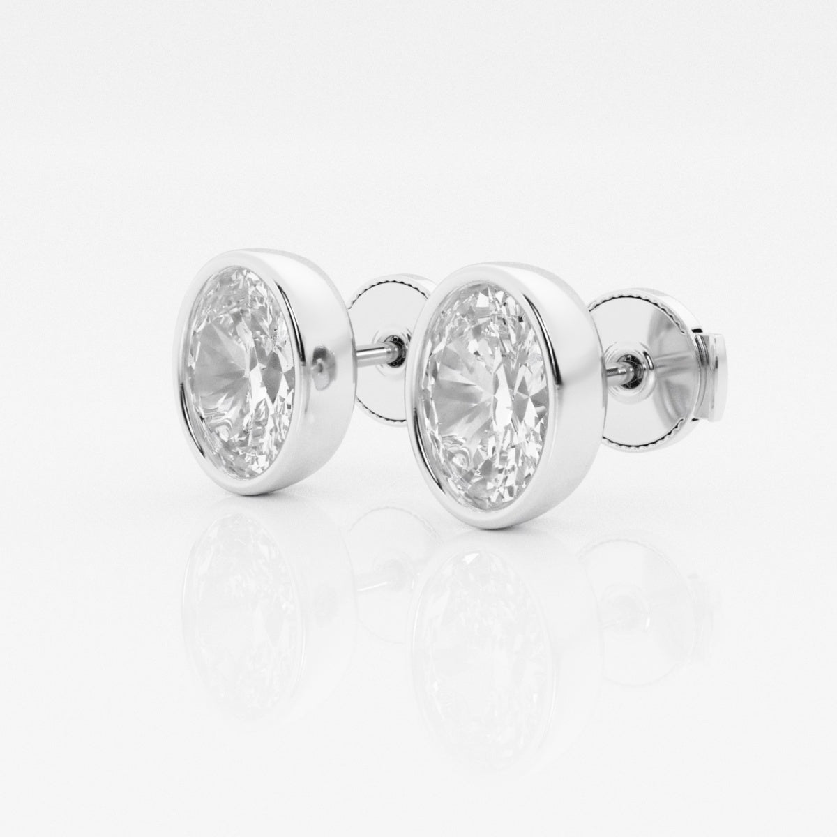 Isabella - Modern Bezel Setting Earrings