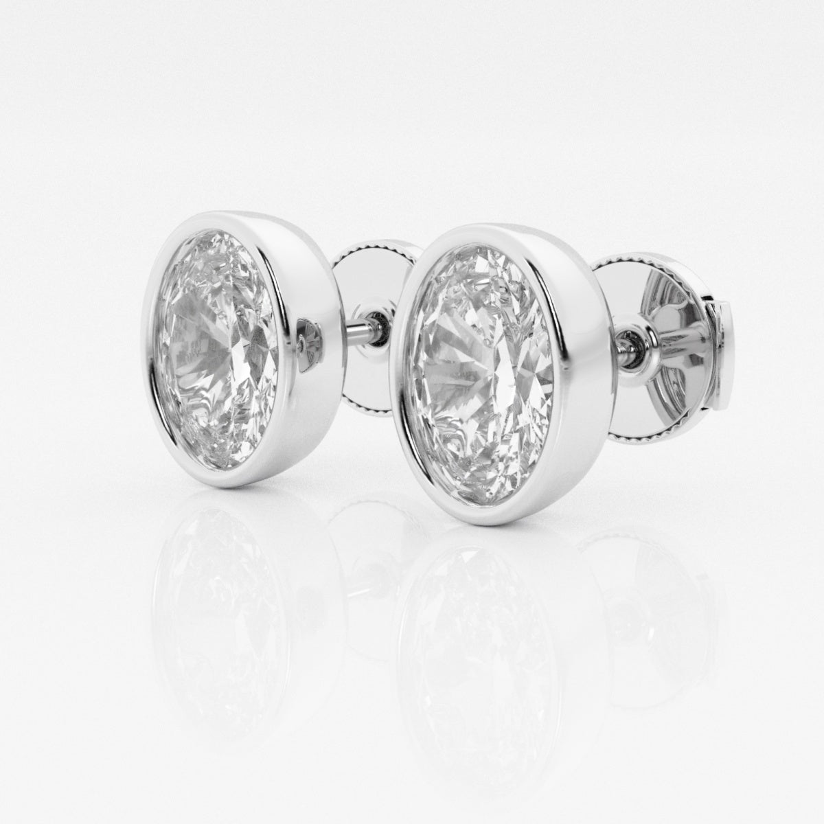 Isabella - Modern Bezel Setting Earrings