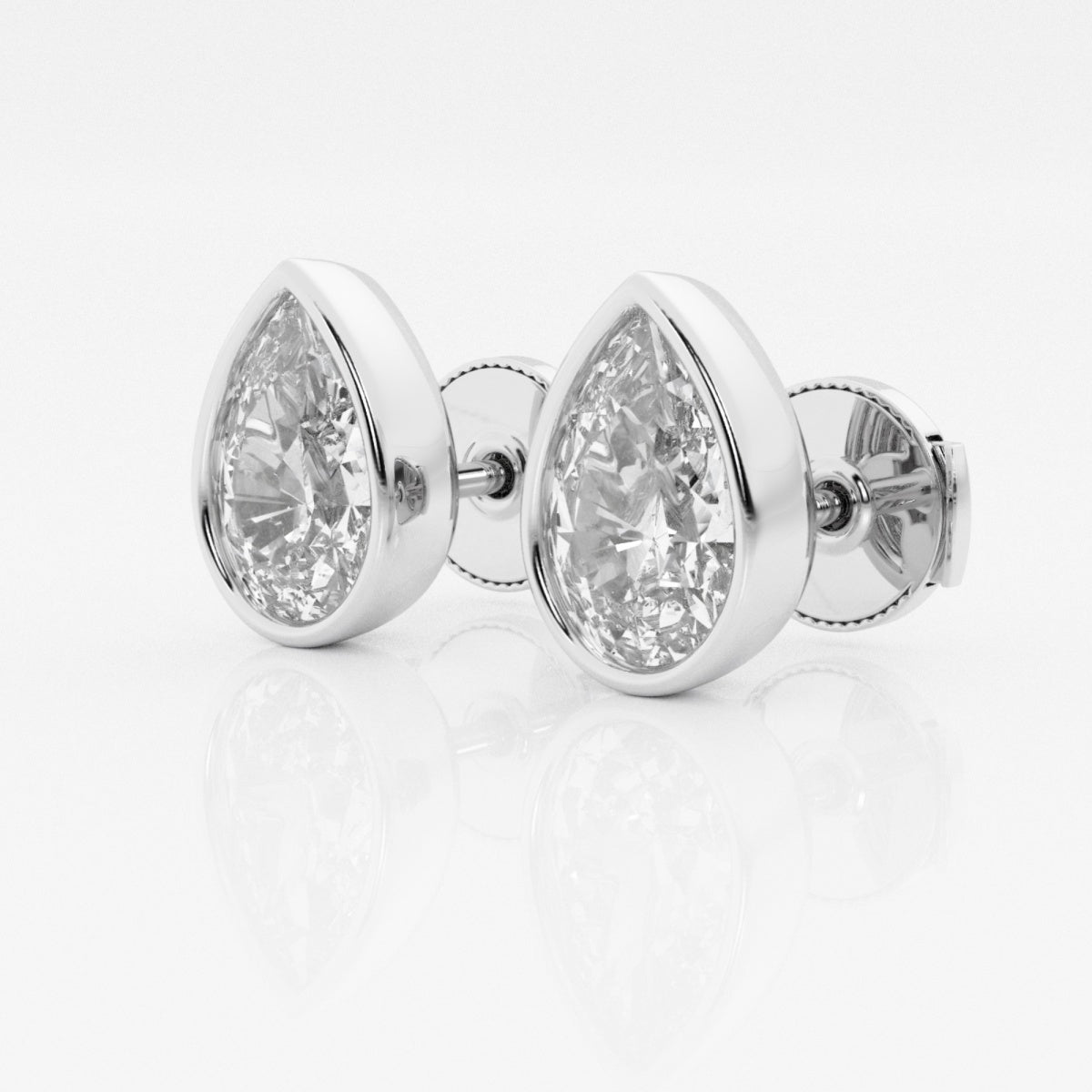 Isabella - Modern Bezel Setting Earrings