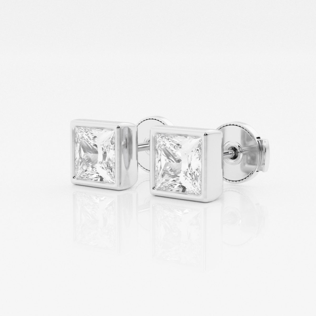 Isabella - Modern Bezel Setting Earrings