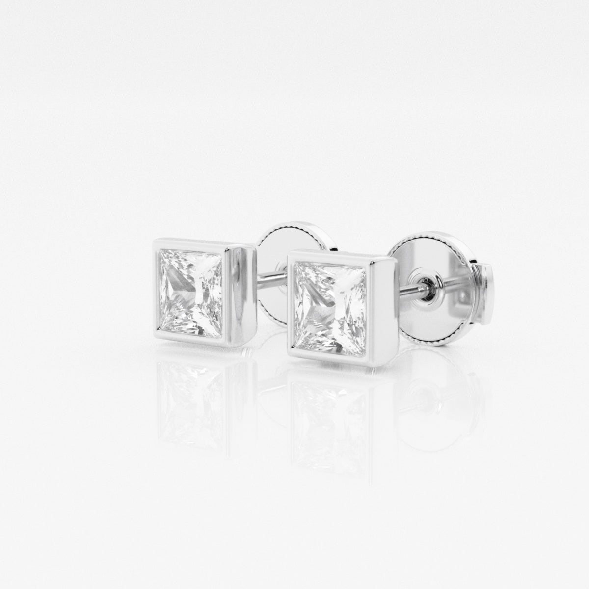 Isabella - Modern Bezel Setting Earrings