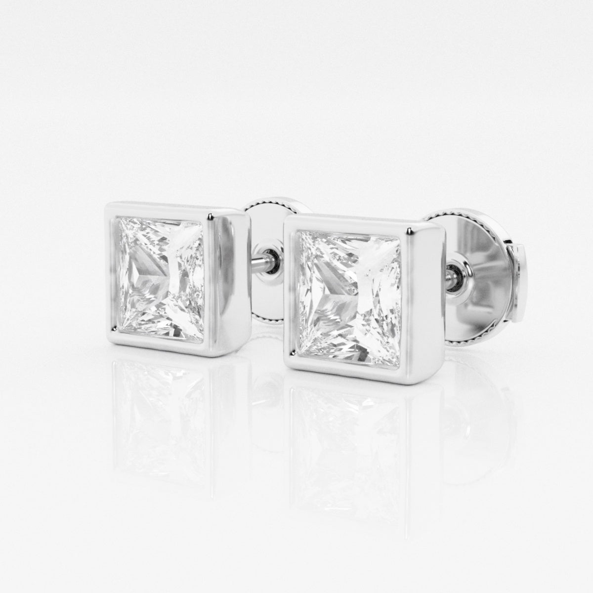 Isabella - Modern Bezel Setting Earrings