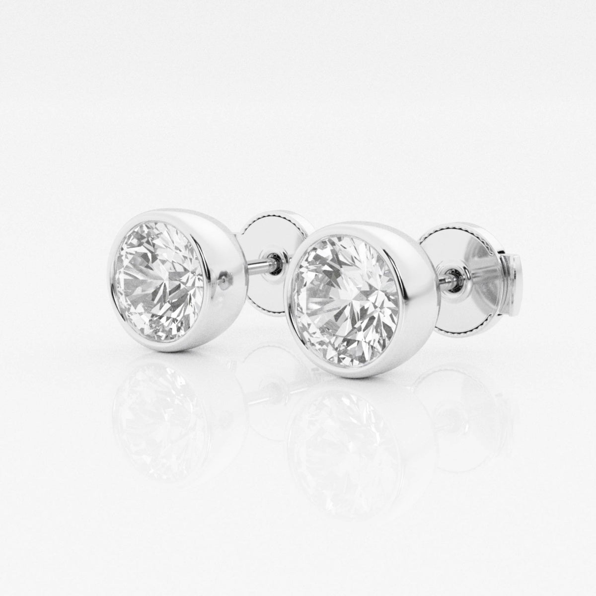 Isabella - Modern Bezel Setting Earrings