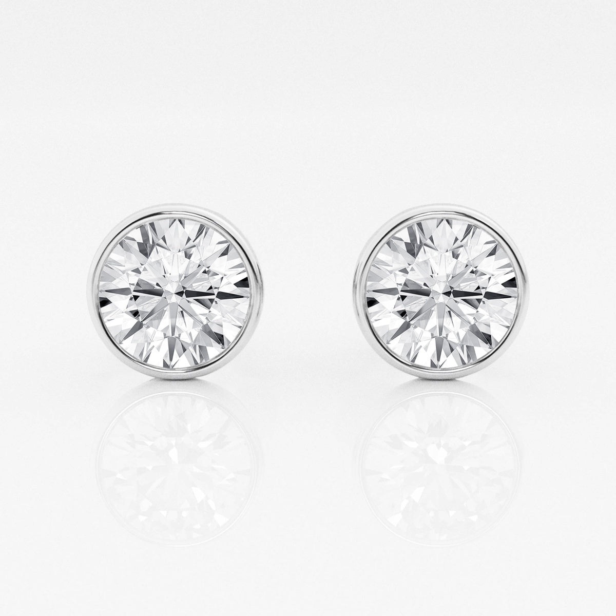 Isabella - Modern Bezel Setting Earrings