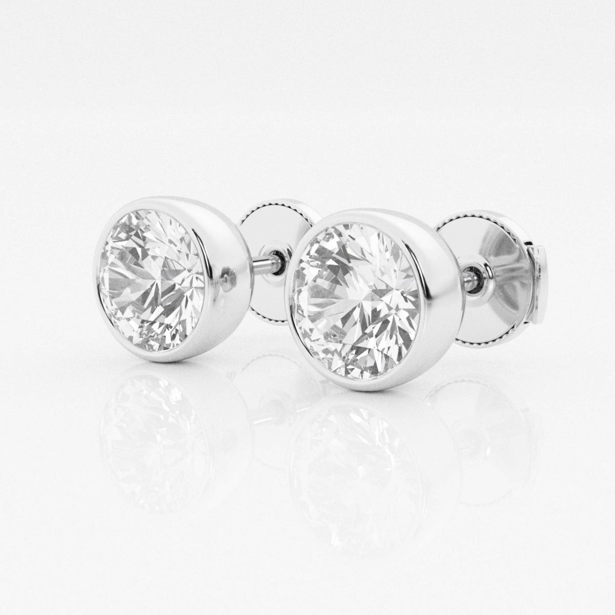 Isabella - Modern Bezel Setting Earrings