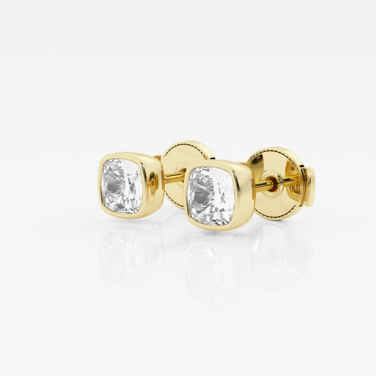 Isabella - Modern Bezel Setting Earrings