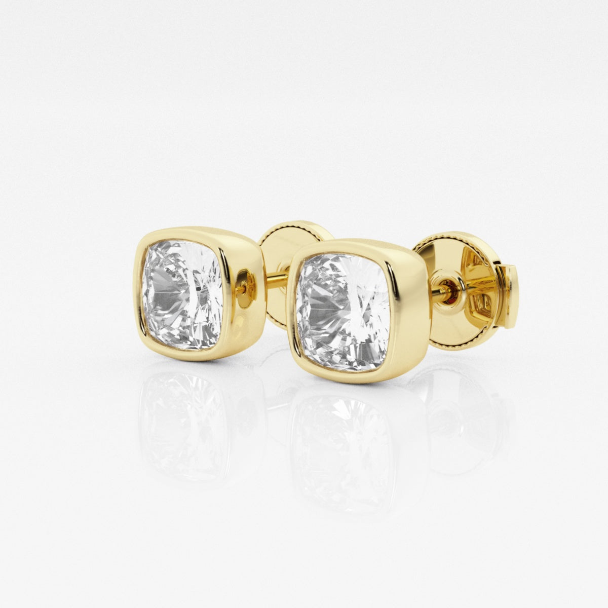 Isabella - Modern Bezel Setting Earrings