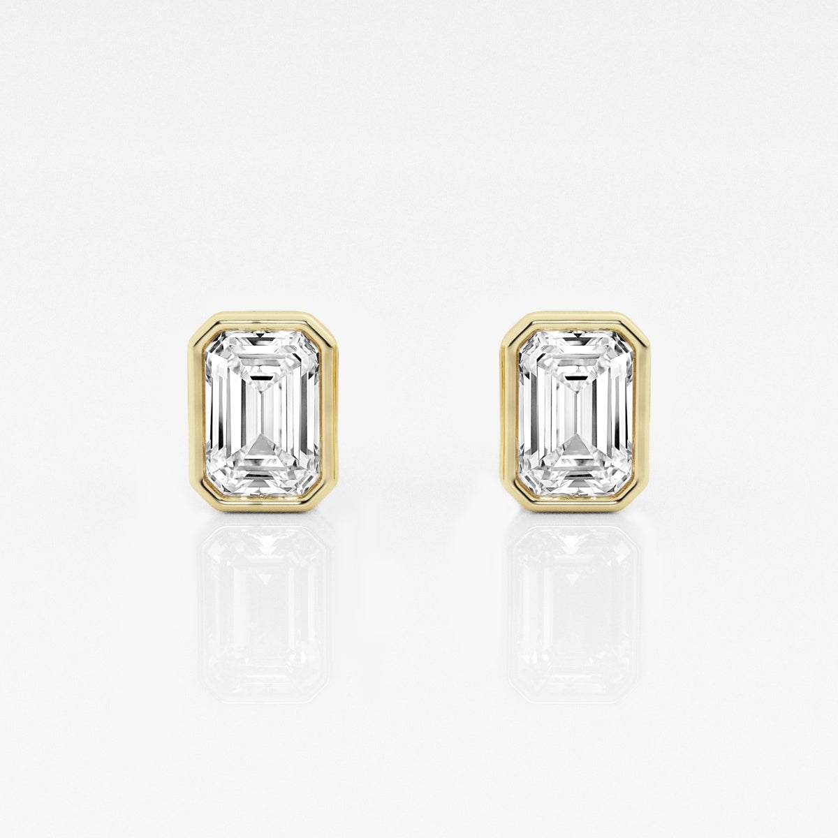 Isabella - Modern Bezel Setting Earrings