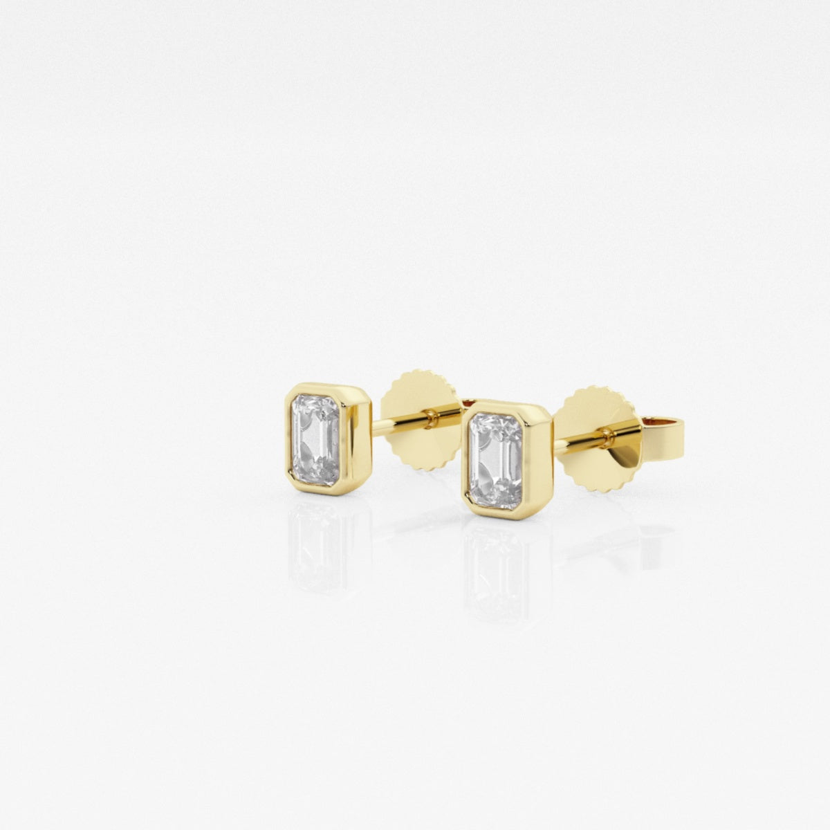 Isabella - Modern Bezel Setting Earrings