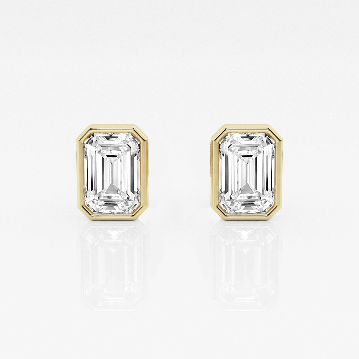 Isabella - Modern Bezel Setting Earrings