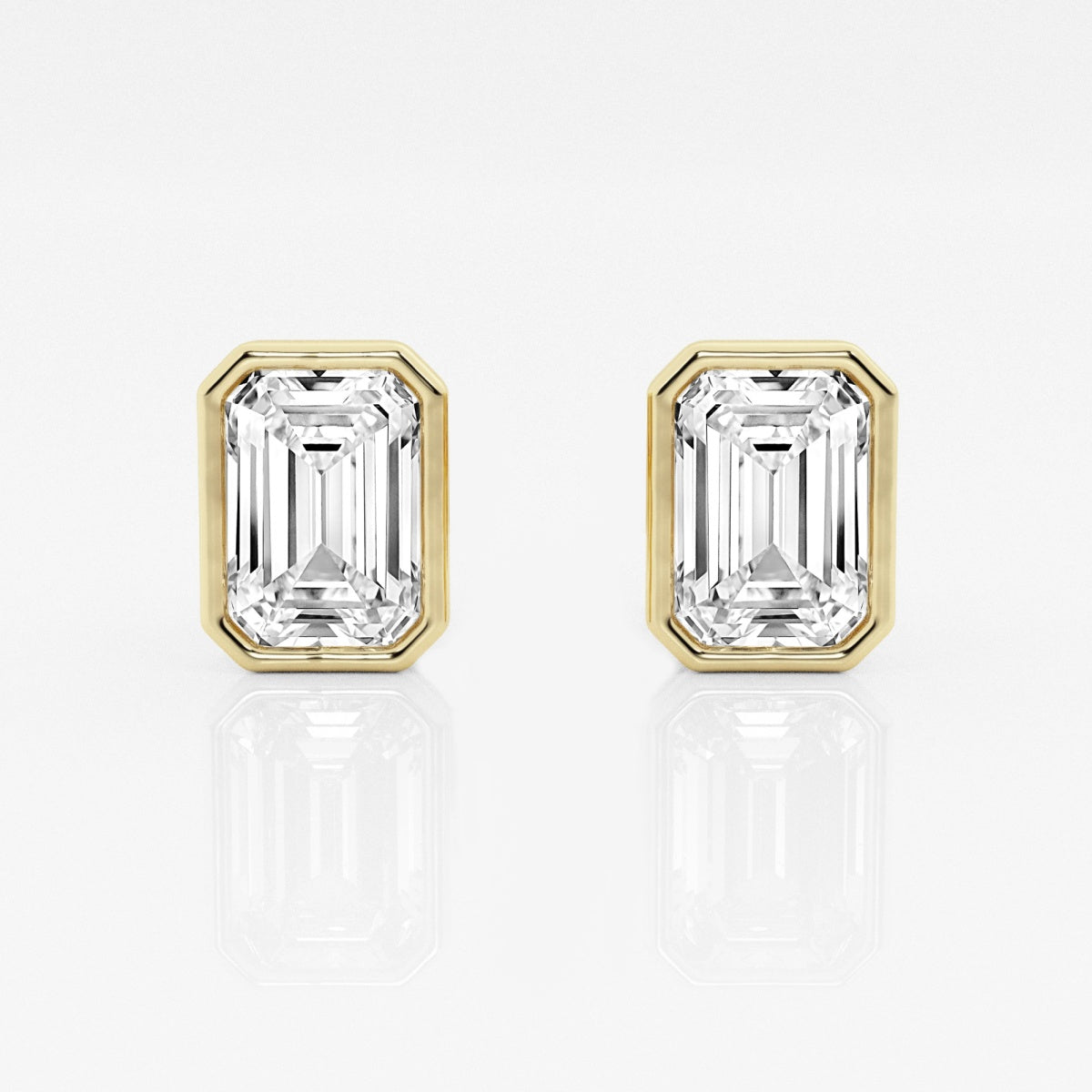 Isabella - Modern Bezel Setting Earrings