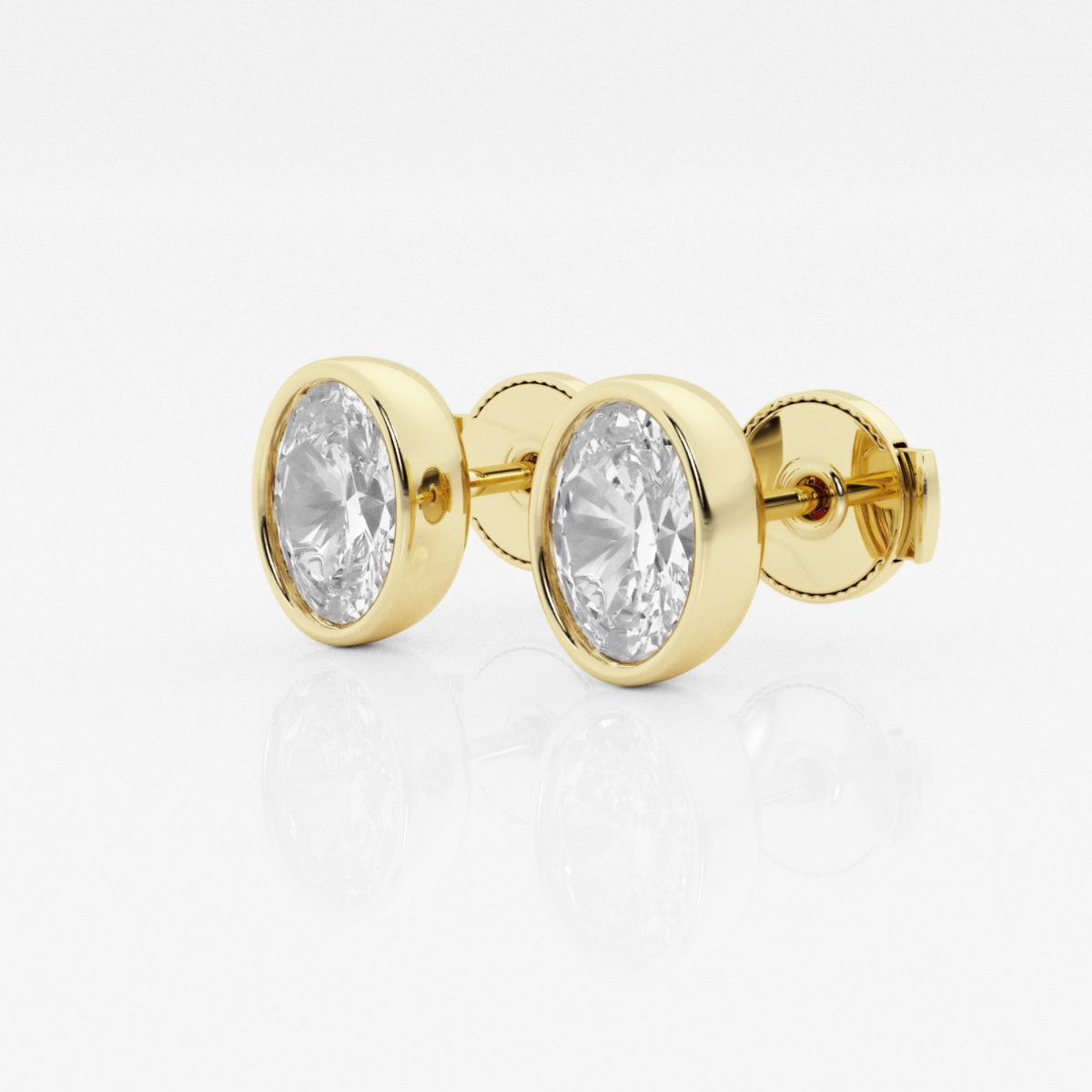 Isabella - Modern Bezel Setting Earrings