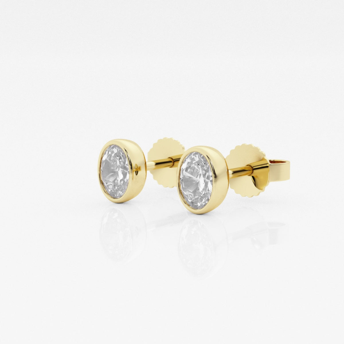 Isabella - Modern Bezel Setting Earrings