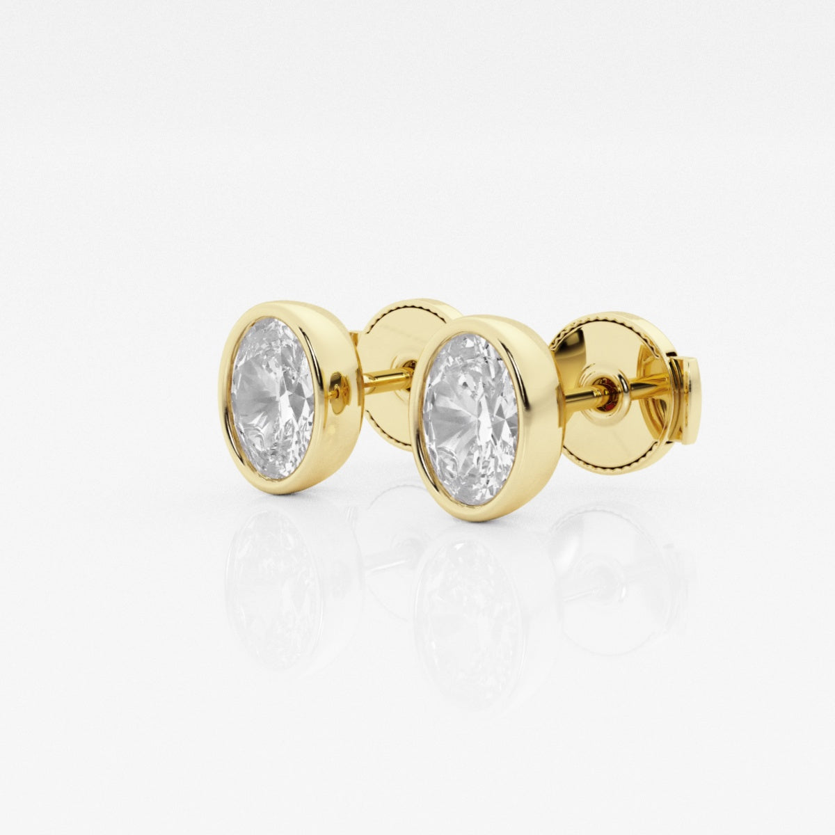 Isabella - Modern Bezel Setting Earrings