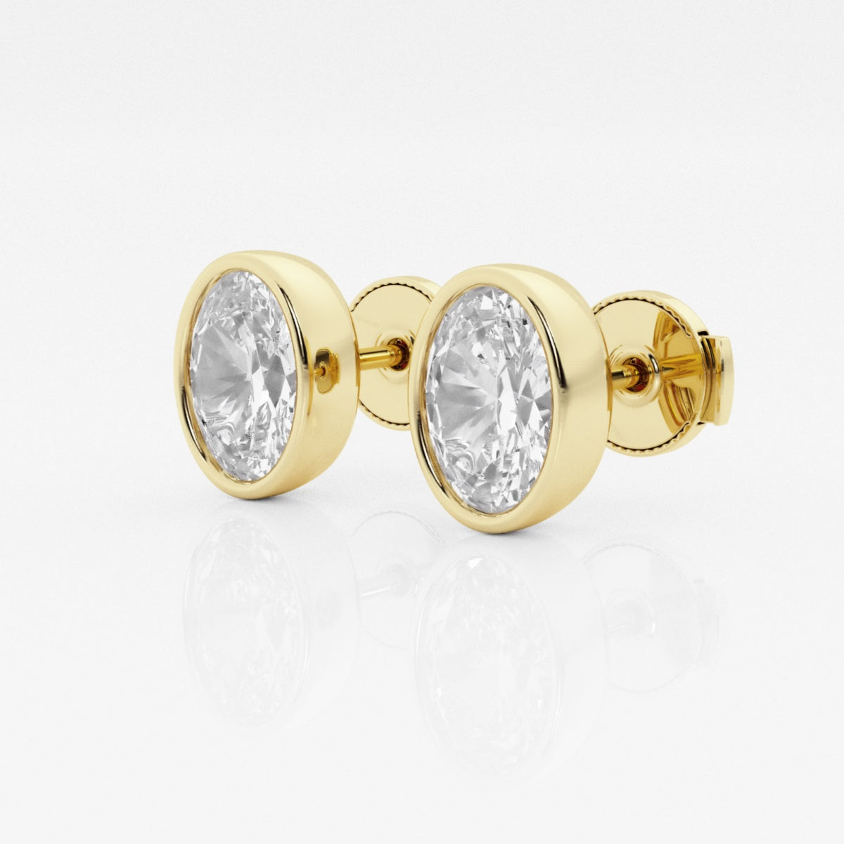 Isabella - Modern Bezel Setting Earrings