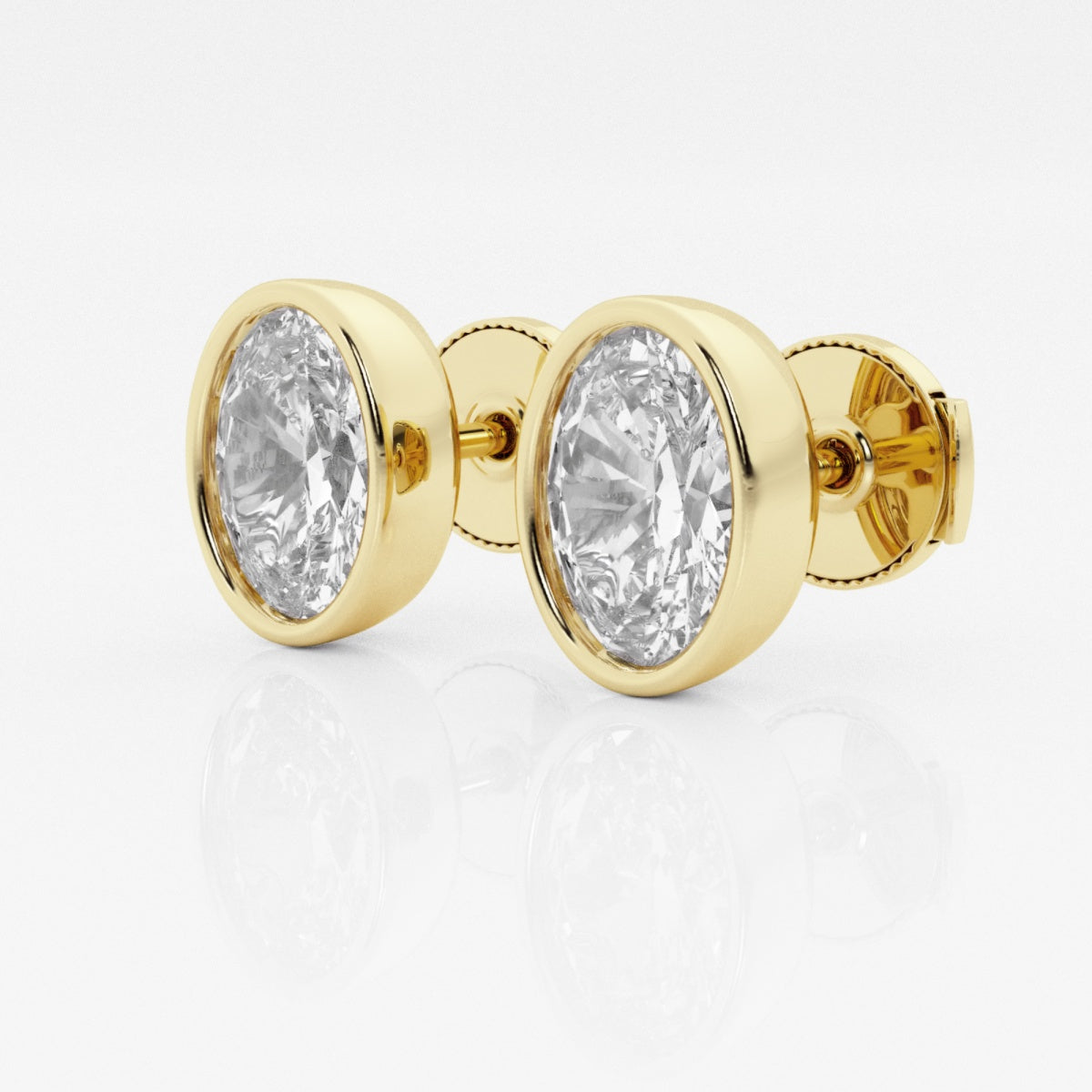 Isabella - Modern Bezel Setting Earrings