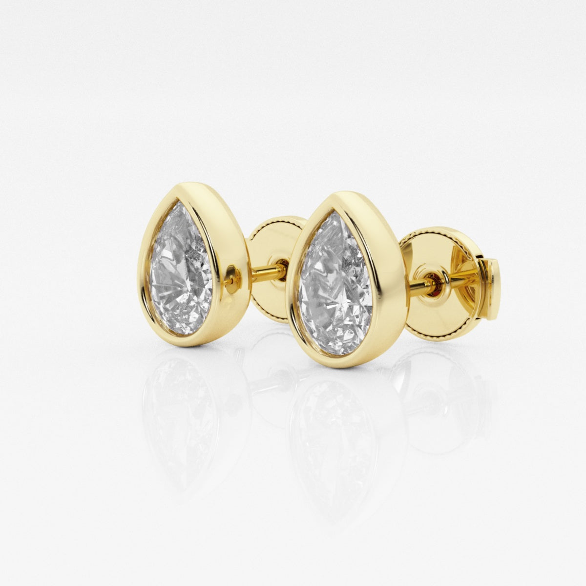 Isabella - Modern Bezel Setting Earrings