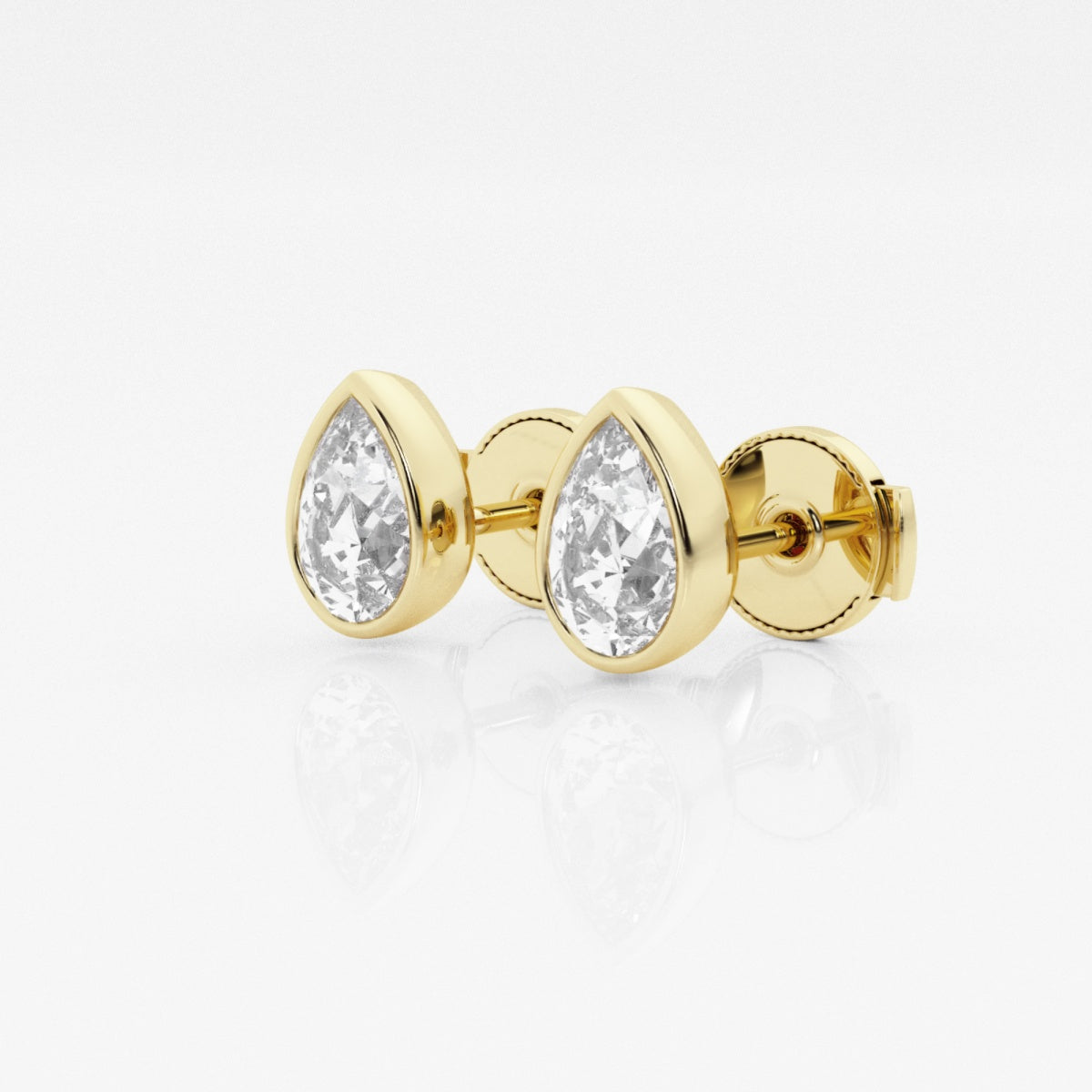 Isabella - Modern Bezel Setting Earrings