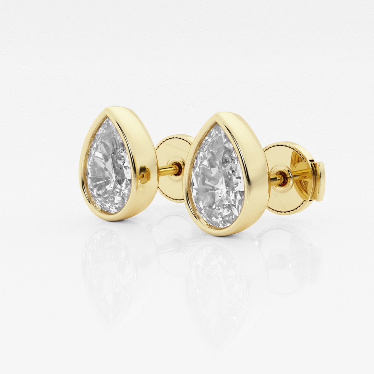 Isabella - Modern Bezel Setting Earrings