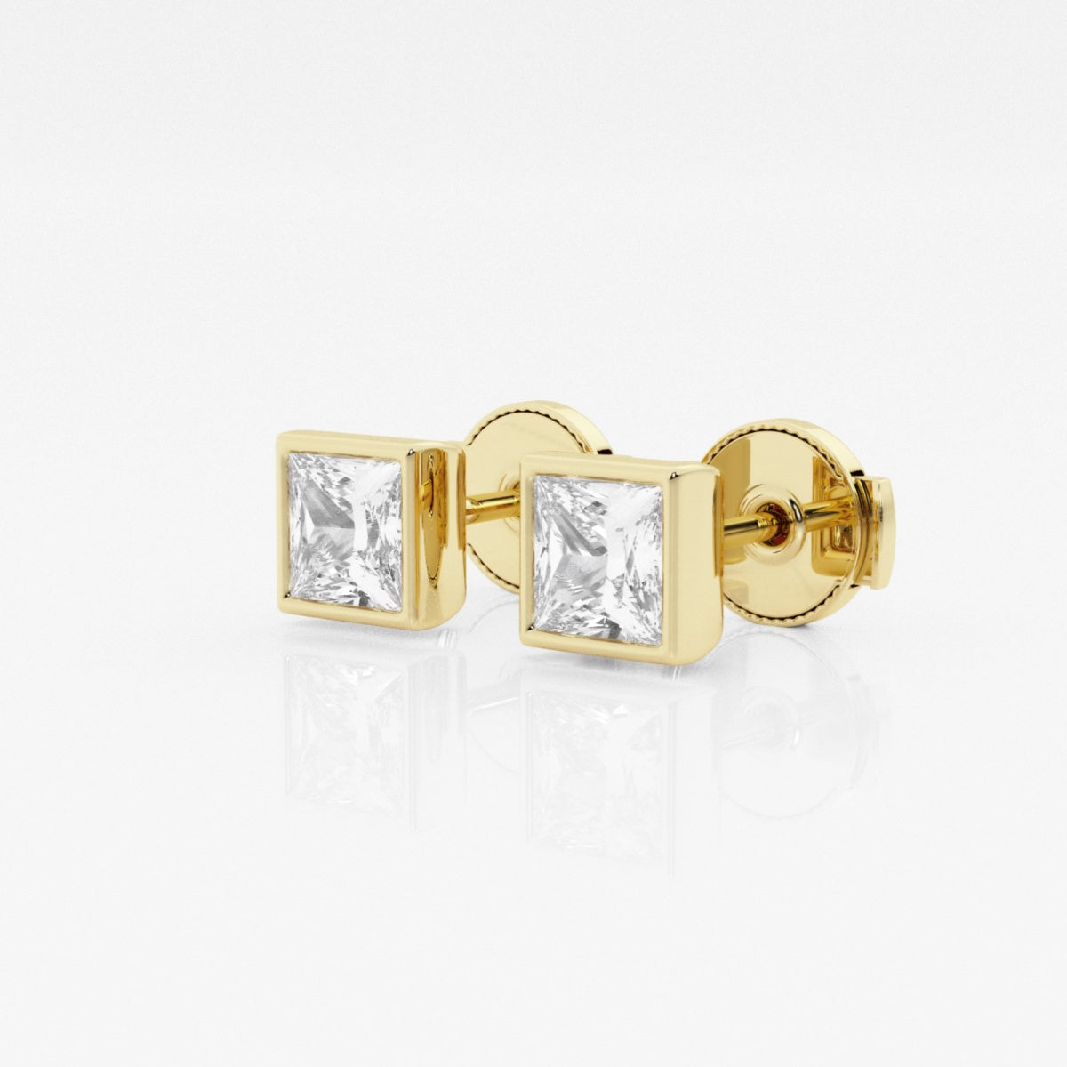 Isabella - Modern Bezel Setting Earrings