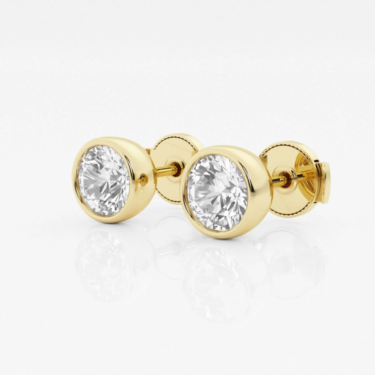 Isabella - Modern Bezel Setting Earrings