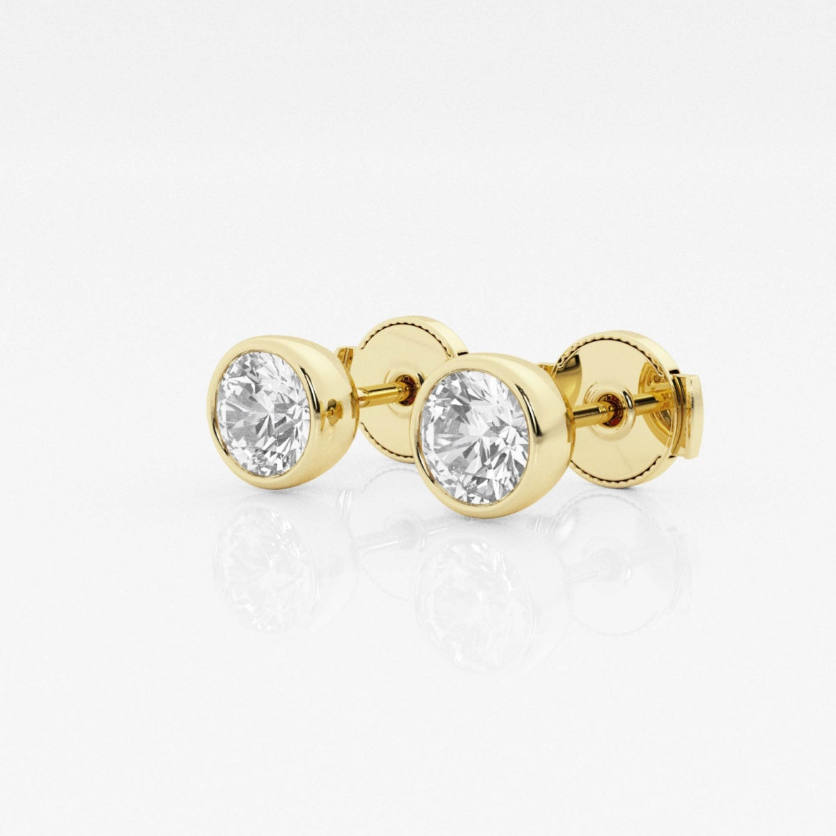 Isabella - Modern Bezel Setting Earrings