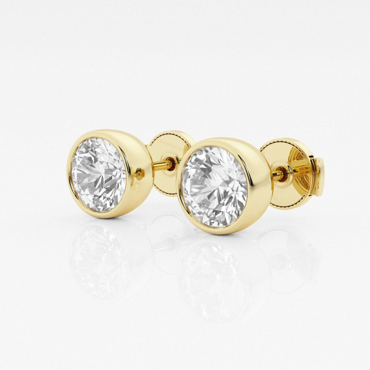 Isabella - Modern Bezel Setting Earrings